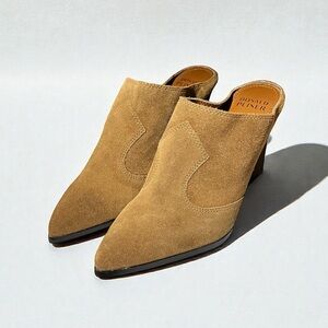 🌻NEW w/tag Donald Pliner Vama Brown Suede Heeled Mule Shoe Women's Size 10